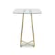 image 2 of Metropolitan Square Gold Finish Dining Table Gold