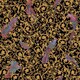image 1 of Versace Barocco Birds Textured Wallpaper - Black/Gold - 10m x 70cm