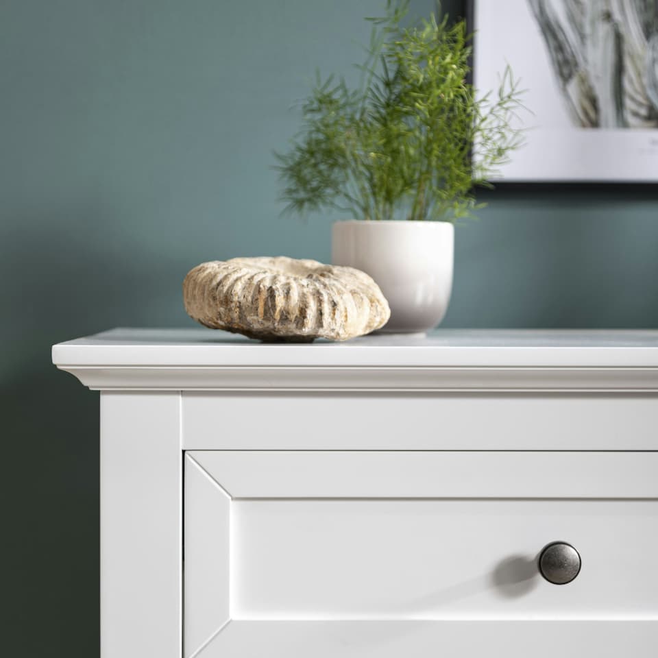 image 1 of Karlstad Bedside Table with Drawer in Classic White | White | 1 Drawer