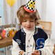 image 5 of Go! Checkered Flag Racing Party Hats 16cm - Pack of 6