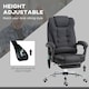 image 6 of Vinsetto Office Chair with 6 Point Massage and Back Heat, Linen Desk Chair with Footrest Adjustable Height and Swivel Wheels, Back Reclining, Black
