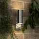 image 1 of ValueLights Up Down Brushed Silver Wall Light and GU10 Spotlight LED 5W Cool White 6500K Bulb Chrome