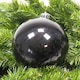image 1 of Black Shiny Shatterproof Christmas Bauble 15cm