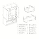 image 7 of RIGA 3 Door 6 Drawer Wardrobe | Black | Black & Cedar Grey | 10 x 44.5 x 79 | 1