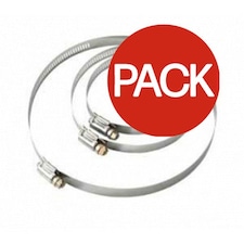 Manrose Metal Worm Drive Hose Clamp (Pack of 2) - Silver - One Size