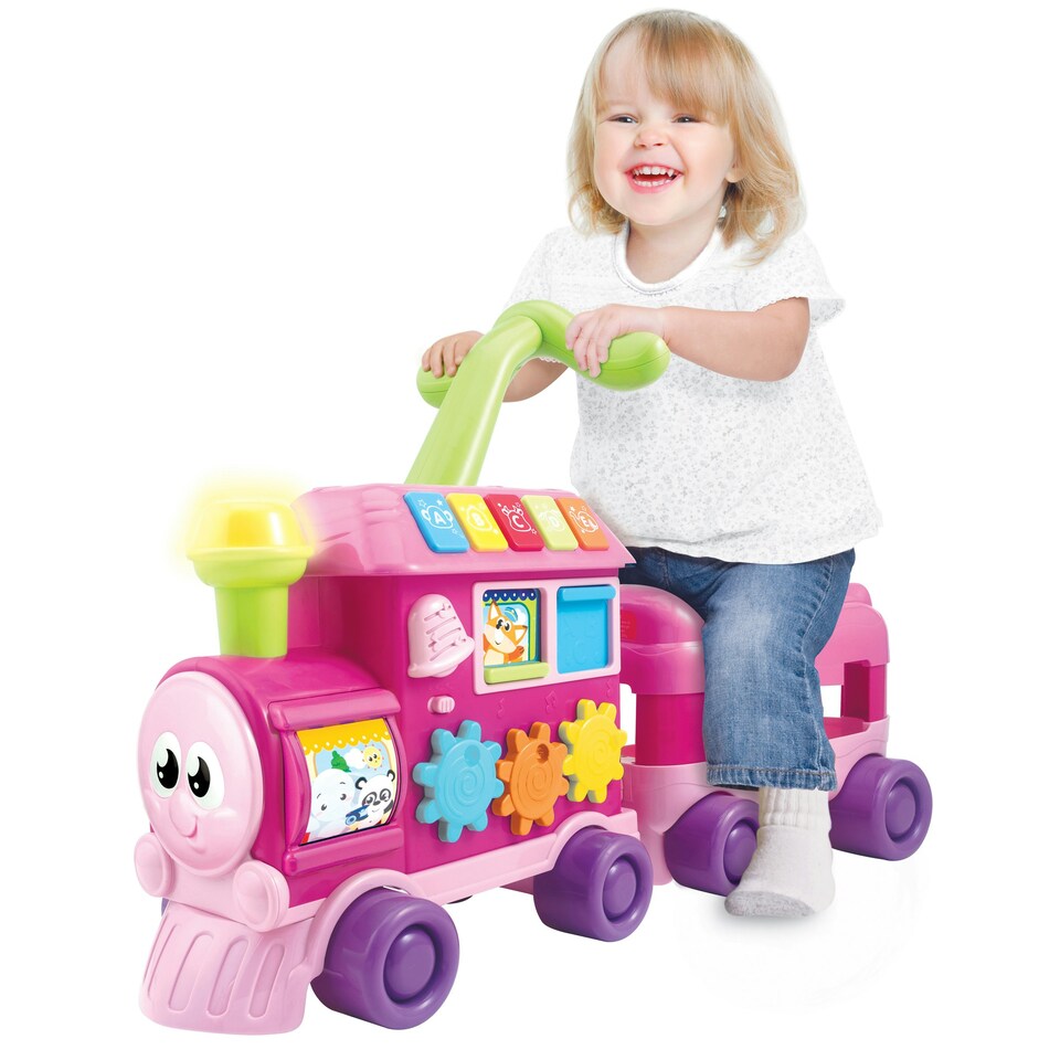 image 1 of Winfun Walker Ride-On Learning Train (Pink)