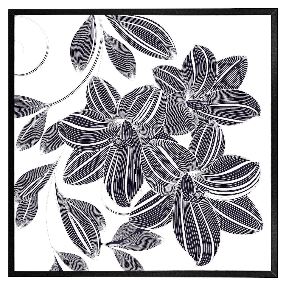 image 1 of Orchids (Picture Frame) Brown | L