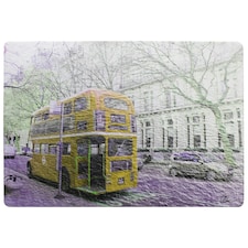 London bus YELLOW rear (Rug) Yellow | Large: 140x200cm