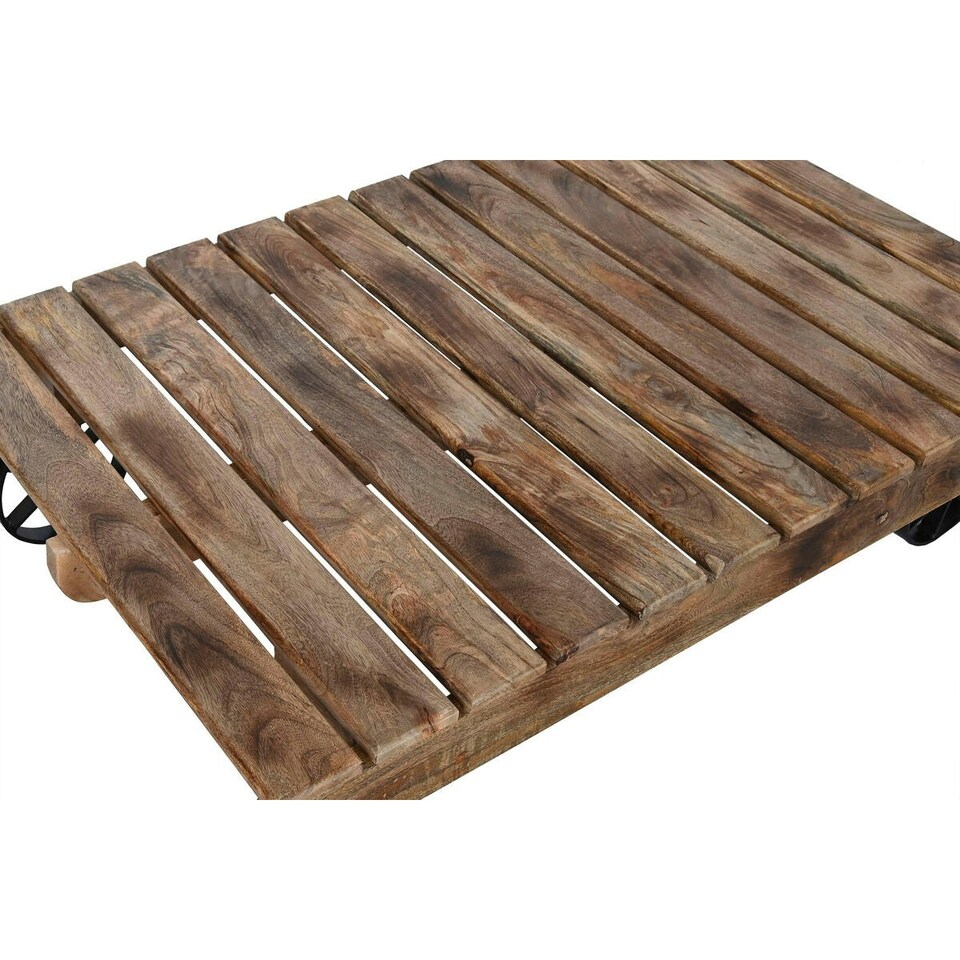 image 1 of Centre Table Home ESPRIT Black Natural Metal Mango wood 130 x 80 x 32 cm N/A