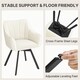 image 5 of Yaheetech Set of 2 Modern Velvet Dining Chairs with Rotating Seat and Backrest | White | Beige | One Size