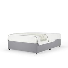 Ortho Classic Orthopaedic Silver Plush Velvet Divan Set King Size