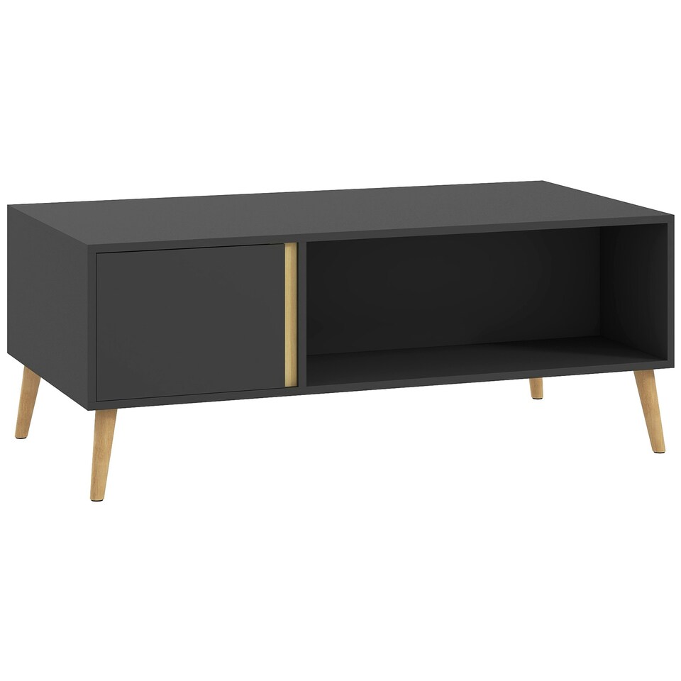 image 1 of HOMCOM Coffee Table Modern Centre Table with Storage Rectangular Grey Grey