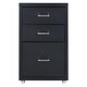 image 1 of Living and Home Vertical File Cabinet with Wheels - Black