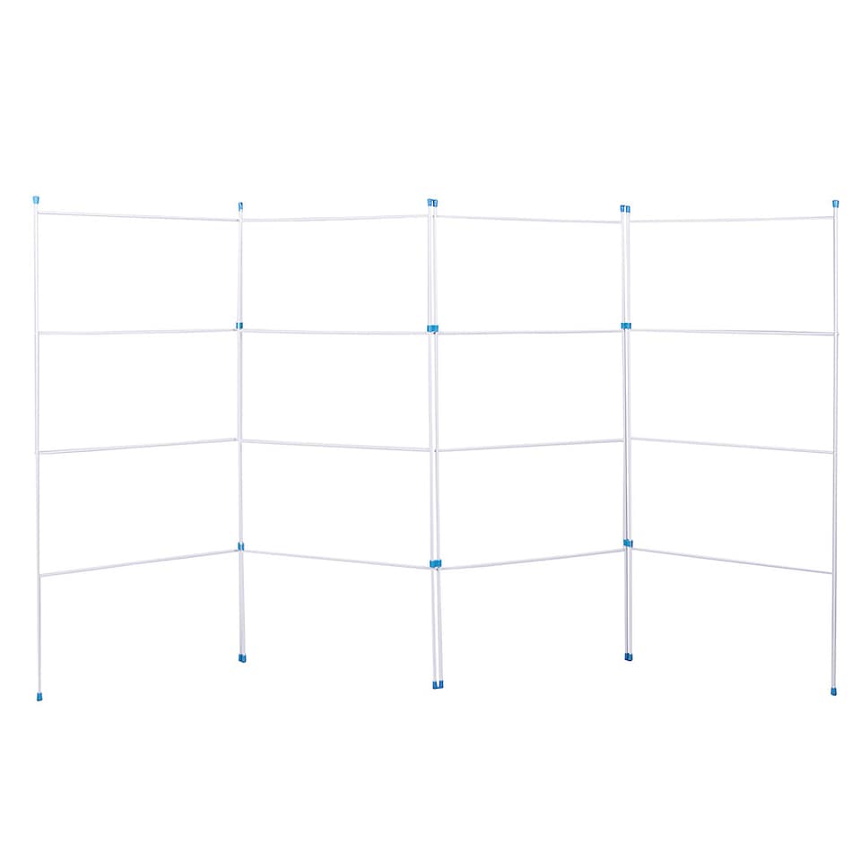 image 1 of Home Vida 4 Fold Airer Freestanding Metal Folding Clothes Drying Rack