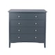 image 4 of Como 4 Drawer Chest of Drawers - Shaker Style Bedroom Storage Cabinet with Compact Design | Blue | Blue | 1