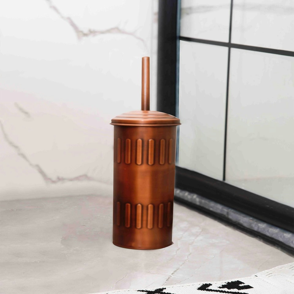 image 1 of Copper Toilet Brush And Holder