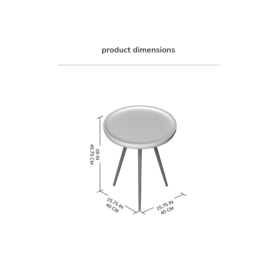 image 1 of MH London Chervey Round Side Table Solid  Wood End Table with Metal Tri-Pin Legs Small