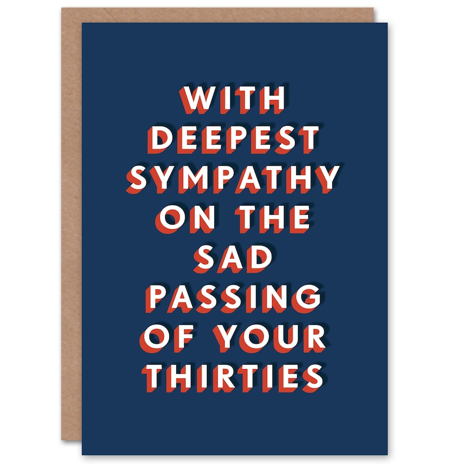 image 1 of Sad Passing Of Your Thirties 40 Year Old For Him Funny 40th Birthday Card
