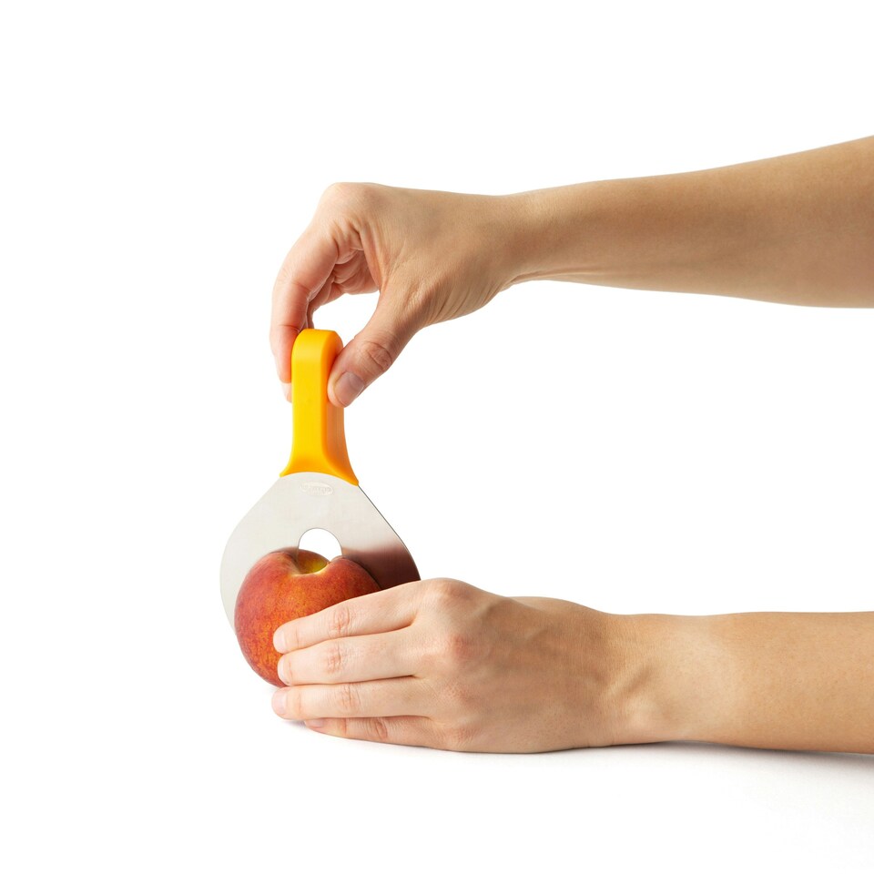 image 1 of Chef'n Peachster Peach Pitter Stainless Steel Comfortable Grip