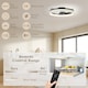 image 7 of HOMCOM Ceiling Fan with Light and & App Control, 6 Speed, 50 cm | Black | Black, Transparent, Smoky Grey | 50 x 50 x 13.8 cm