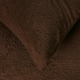 image 3 of OHS Teddy Fleece Ultra Soft Duvet Cover and Pillowcase Set, Double - Chocolate
