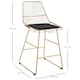 image 7 of HOMCOM Modern Counter Height Bar Stools Set of 2 pcs Wire Metal Barstools