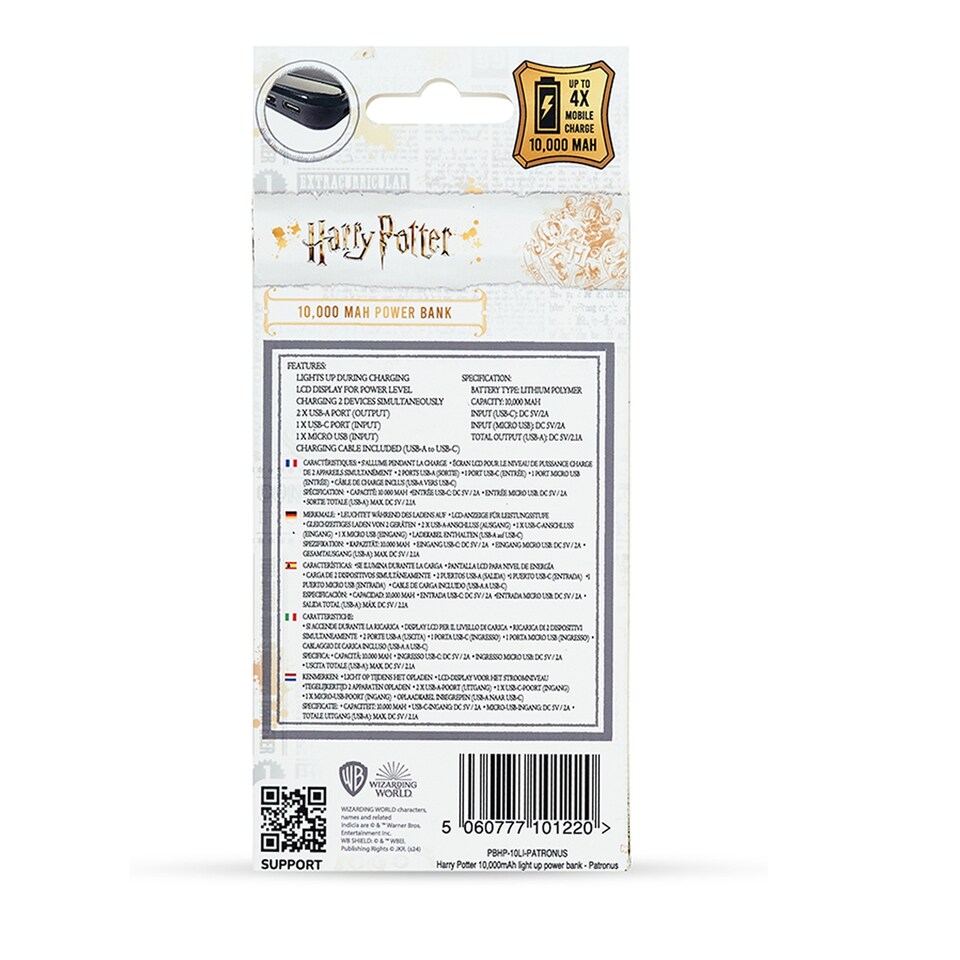 image 1 of Lazerbuilt Harry Potter 10000 mAh Patronus Charging Power Bank