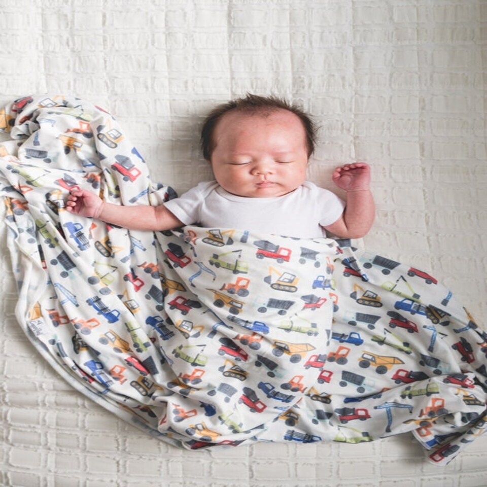 image 1 of Copper Pearl Knitted Swaddle Blanket Diesel