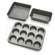 image 1 of Morphy Richards Muffin Tin, Square Cake Tin and 2lb Loaf Tin
