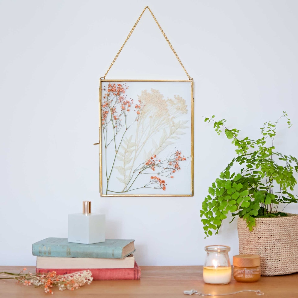 image 1 of Dia Gold Recycled Glass Hanging Photo Frame