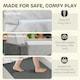 image 4 of AIYAPLAY Kids Play Sofa, 12 Pieces Foam Modular Convertible Sofa | Grey | Light Grey | 130 x 105 x 41 cm