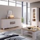 image 3 of Celesto 2 Door 2 Drawer Sideboard with Wine Rack in White and Oak