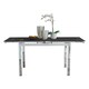 image 1 of Furniturebox Enna Black Glass Extending Dining Table