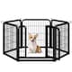 image 1 of Yaheetech 6-Panel Metal Dog Playpen, 60 × 60 cm Black