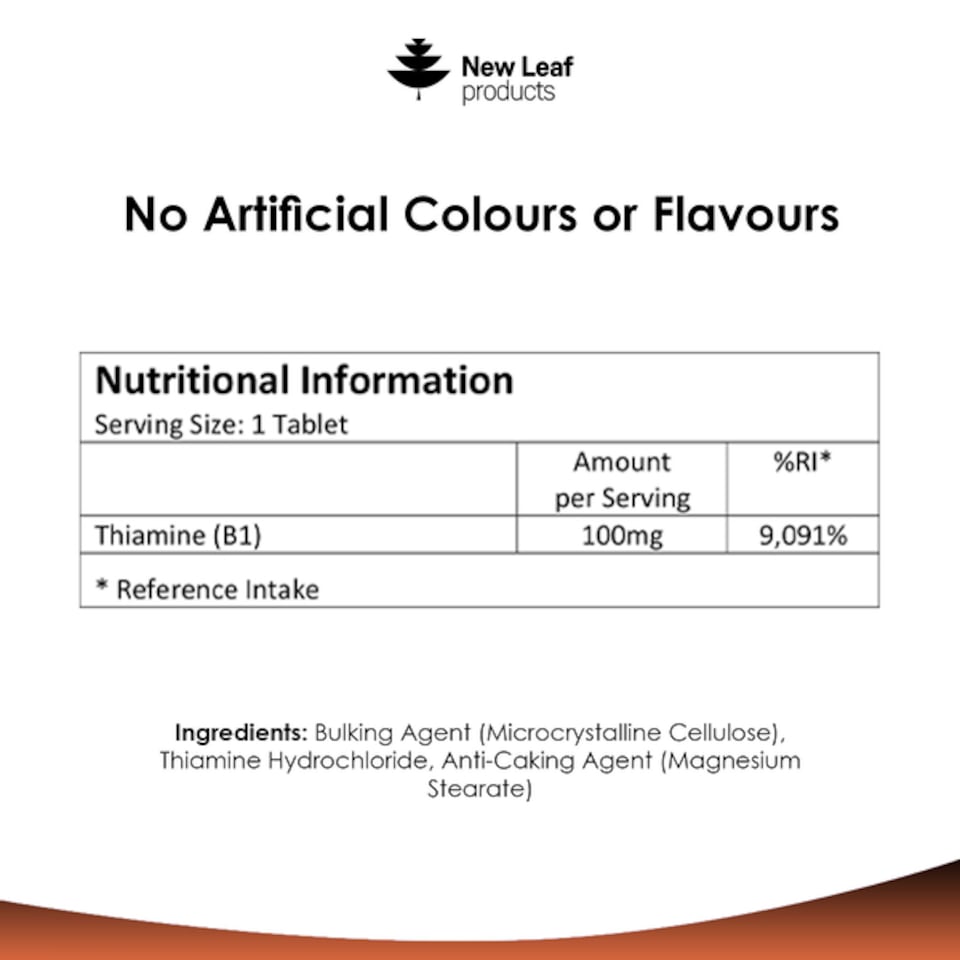 image 1 of Vitamin B1 Tablets Thiamine Supplement High Strength 100mg