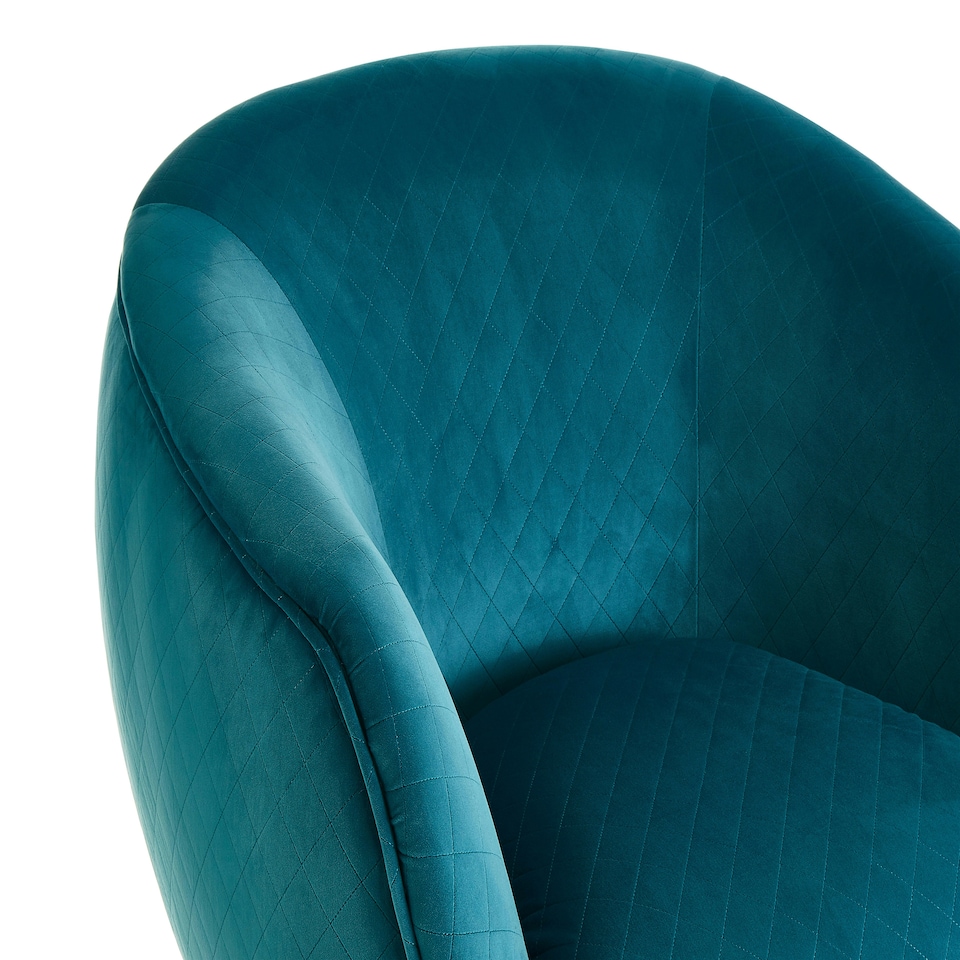 image 1 of Interiors by Premier Oscar Teal Fabric Chair