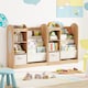image 4 of COSTWAY Kids Bookshelf Mirror Toy Storage Organizer with Full-Length