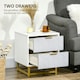 image 5 of HOMCOM Bedside Table, Sofa Side Table W/ 2 Drawers Living Room, Bedroom