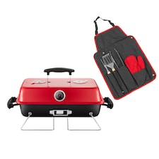 KCT Table Top Portable BBQ with Tool Set, Charcoal Grill for Camping, Picnics, Festivals & Fishing