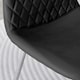 image 5 of Furniturebox 2x Corona Silver Leg Black Faux Leather Dining Chair