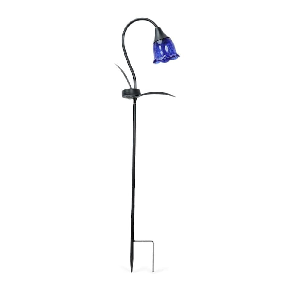image 1 of ValueLights Blue Tulip Outdoor Solar Spike Light