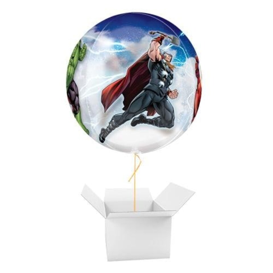 image 1 of Avengers Marvel Orbz Foil Helium Balloon - Inflated Balloon in a Box Multi