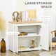 image 3 of HOMCOM Sideboard Living Room Cabinet with Double Door Cabinet Adjustable Shelf | White | White