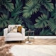 image 1 of Midnight Tropics Full Wall Mural in Green | Green | Green | Extra Large (350cm x 240cm)