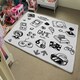 image 4 of Game doodles (Rug) Black | XL: 160x230cm