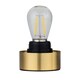 image 3 of Set of 2 Betchley - Battery Operated Satin Brass Lamp with White Glass | Gold | White | Medium | 2