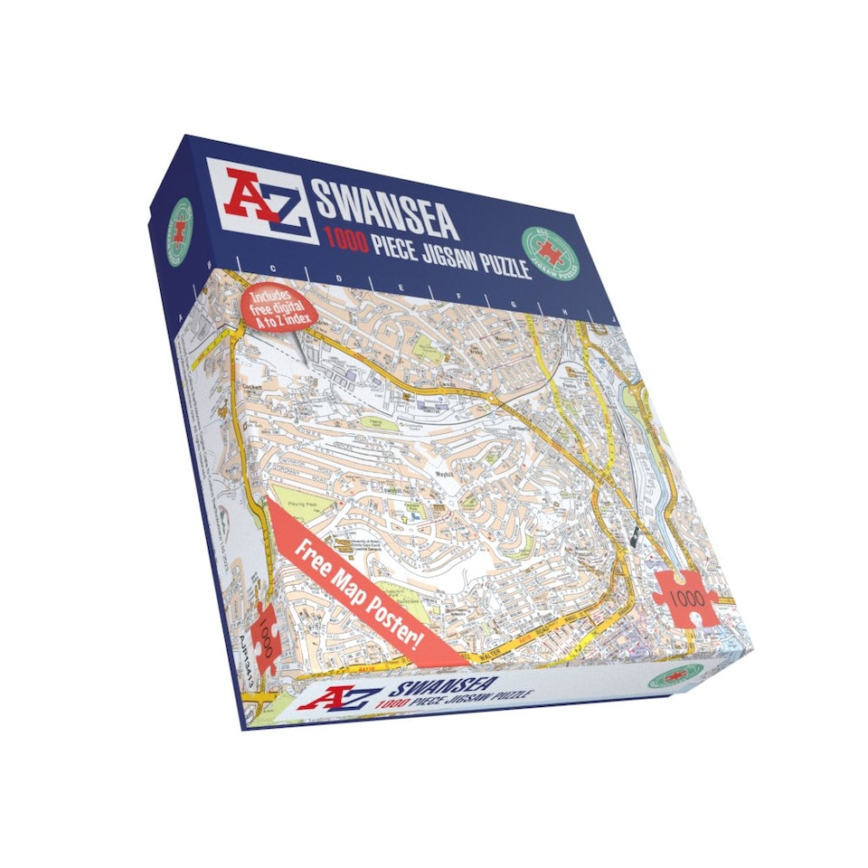 image 1 of A to Z Map of Swansea 1000 Piece Jigsaw