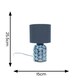 image 3 of ValueLights Priyah Set of 2 - Navy Blue Textured Scallop Effect Ceramic Table Lamp with Drum Shade