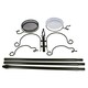 image 2 of 2 x Deluxe Wild Bird Feeding Station 4 Hangers, Feeder Tray, Plastic Bird Bath