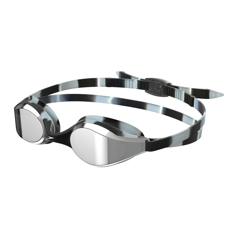 Speedo Childrens/Kids 2024 Hyper Flyer Mirror Swimming Goggles - Silver/Black - One Size